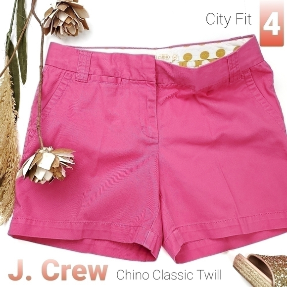 J. Crew Chino Classic Twill City Fit Pink Shorts 4 - Picture 1 of 9